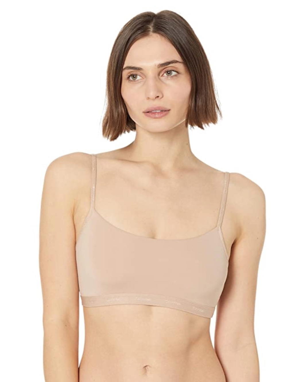 Calvin Klein Women's Form to Body Unlined Bralette  Cedar NWT